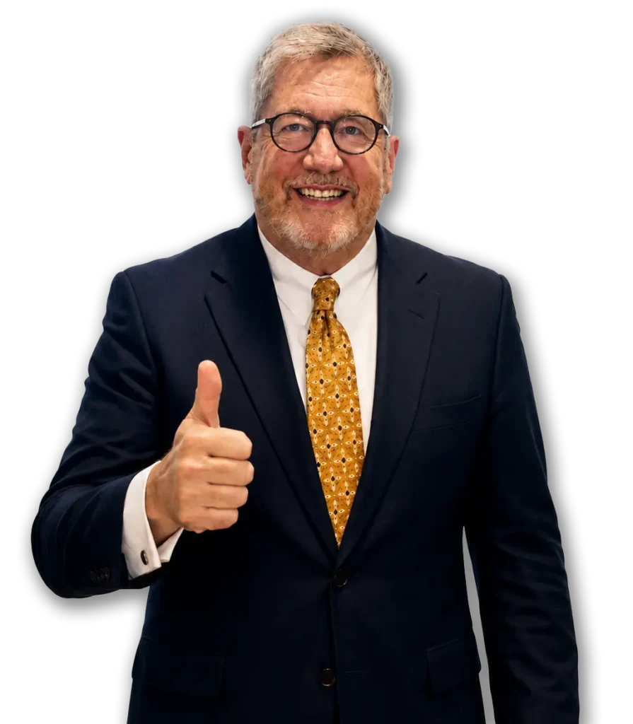 Thomas York, personal injury lawyer giving a thumbs up