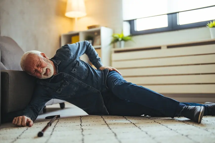 Dangerous wet floor hazard without warning signs that caused slip and fall accident requiring slip and fall lawyer representation