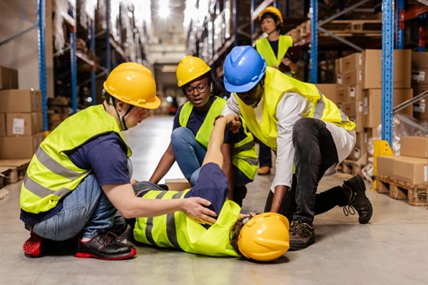 NC Injury Law providing a picture of a workplace accident to illustrate the importance of seeking medical attention after an accident.