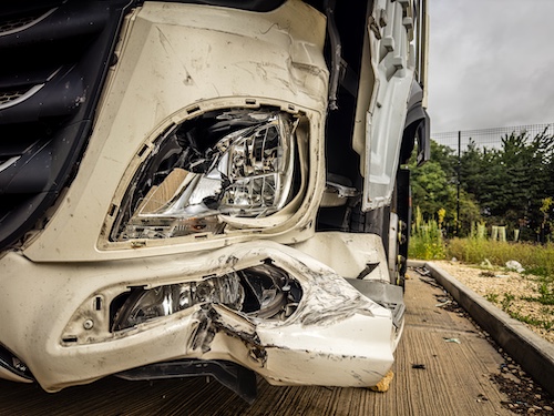 Truck Accident Damage Closeup